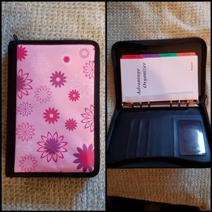 Planner organizer pink black 6" x 8.5" book